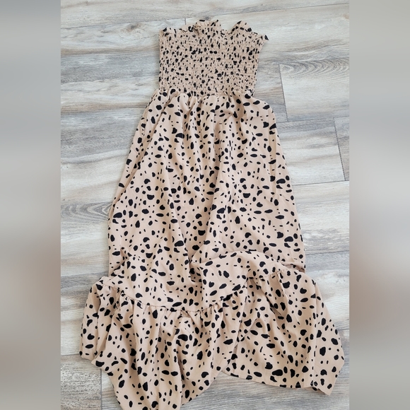 Allover Print  Bandeau Dress Size S New - Picture 1 of 6